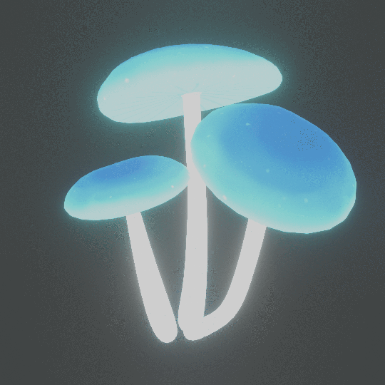 Glowing mushrooms