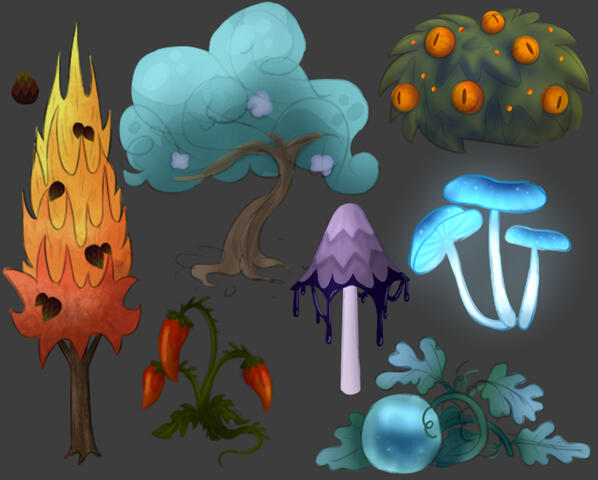 Fantasy plants concept art