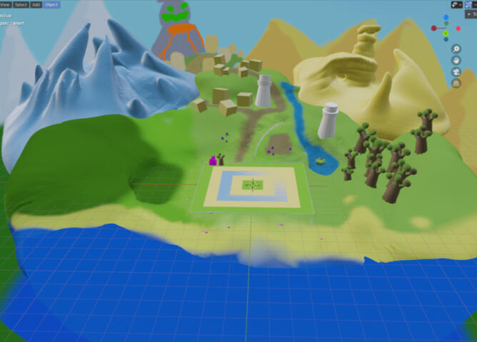 Rough 3D layout of main map