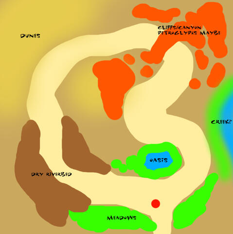 Desert map rough layout